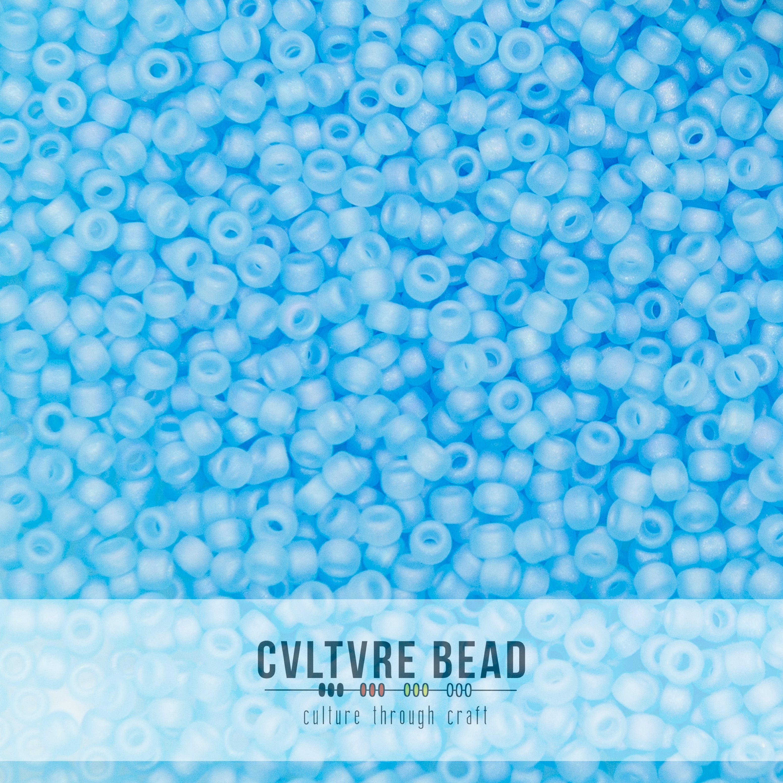 11/0 Matte Transp. Lt. Blue AB - 23g - Miyuki Seed Bead